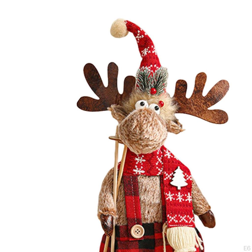 Weihnachts-Elch Plüschtier Geschenk Mitbringsel Tier für Kaminsims Mittelstück Kamin S Hosen