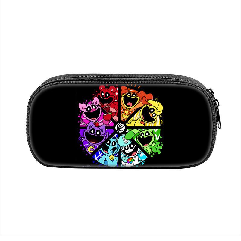 Smiling Critters Cartoon Pencil Case Nylon Kids School Supplies Storage For Children