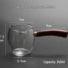 Wooden Handle Hammered Glass Tea Server Set - Borosilicate Gongfu Tea Set with Side Handle. Multiple Options Available.