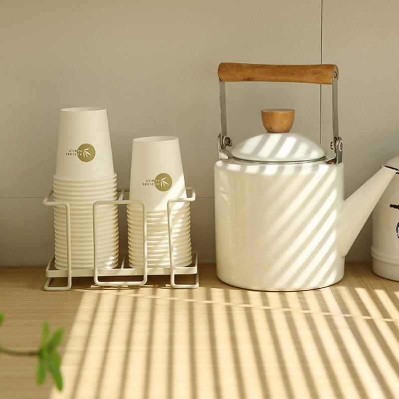 Držák papírových kelímků Jednorázový kelímek Krásný držák kelímků Železný materiál Pohodlné skladování Úložný stojan Domácí držák na kávové kelímky