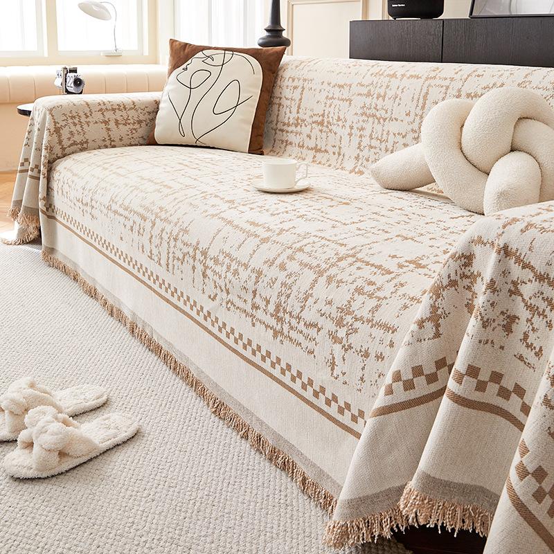 Nordic High-Grade Sofa Towel Full Cover Cloth Chenille Non-Slip Sofa Cover Universal Cover Four Seasons Universal Dustproof Seat Cushion