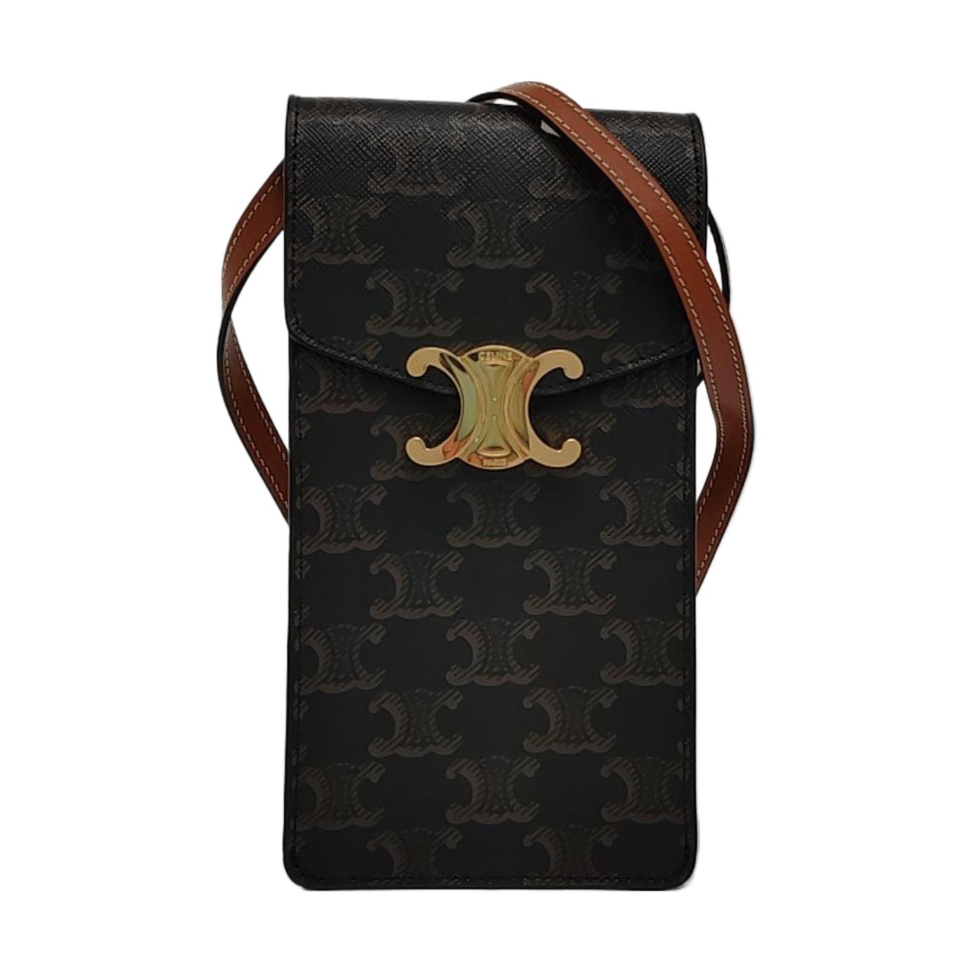 [Pre-Owned] Triomphe Monogram Canvas And Calfskin