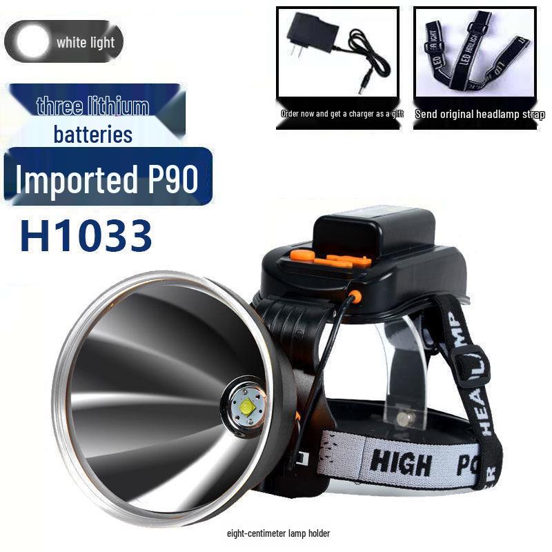 

Перезаряжаемый светодиодный налобный фонарь P900 - Высокая мощность, Дальнобойный, Увеличенное время работы батареи, Налобный фонарь для использования на открытом воздухе и в горнодобывающей промышленности