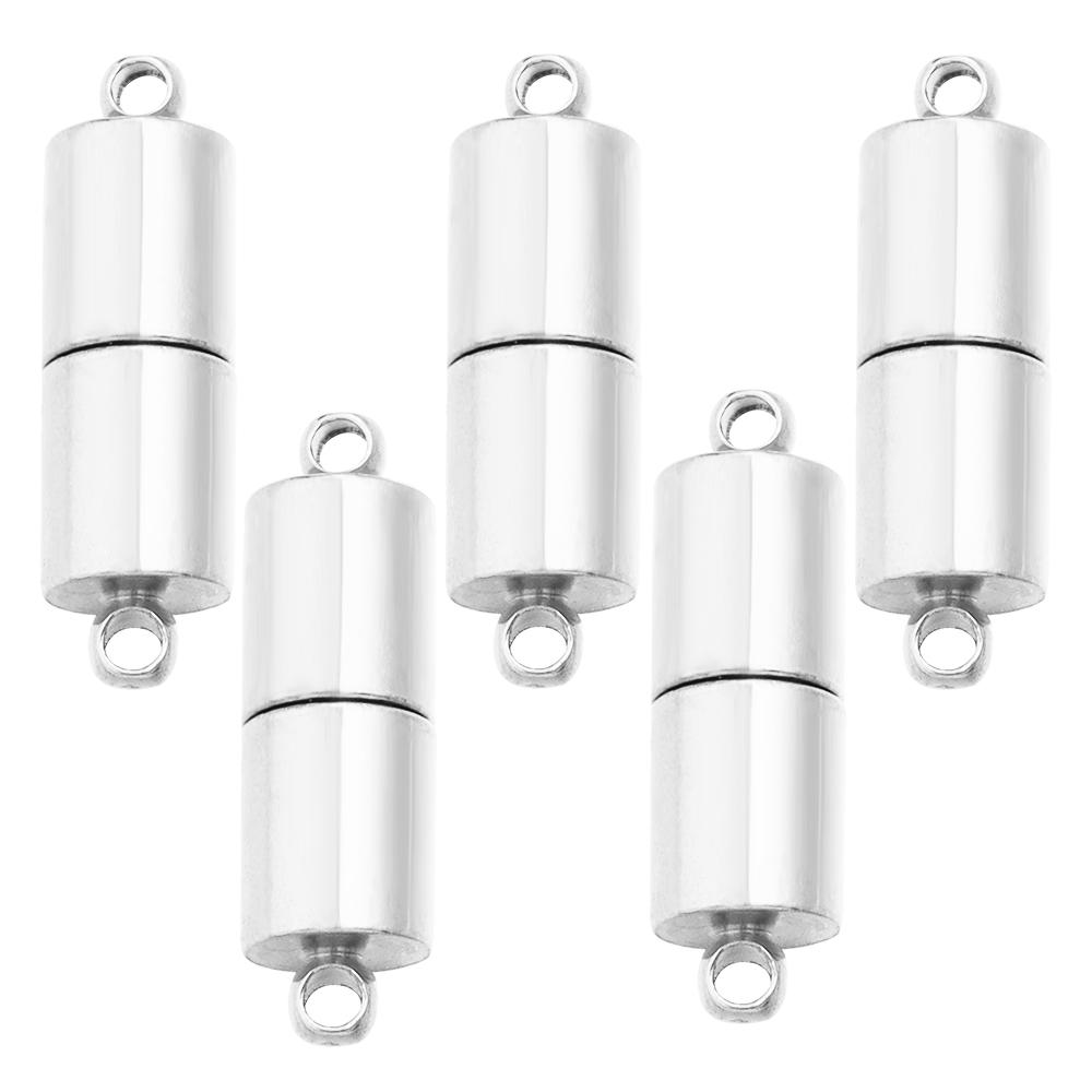 

5pcs/Lot Round Strong Magnetic Clasps Magnet End Clasp Connectors for Leather Cord Bracelet Jewelry Hook Making Findings Wholesa 5x20mm серебряный