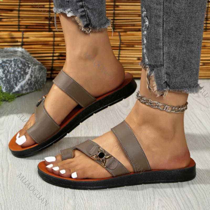 Women's Clip toe Slippers Comfort Wear-Resistant Soft Bottom Ladies Beach Vacation Sandals Outdoor Causal Flat Shoes