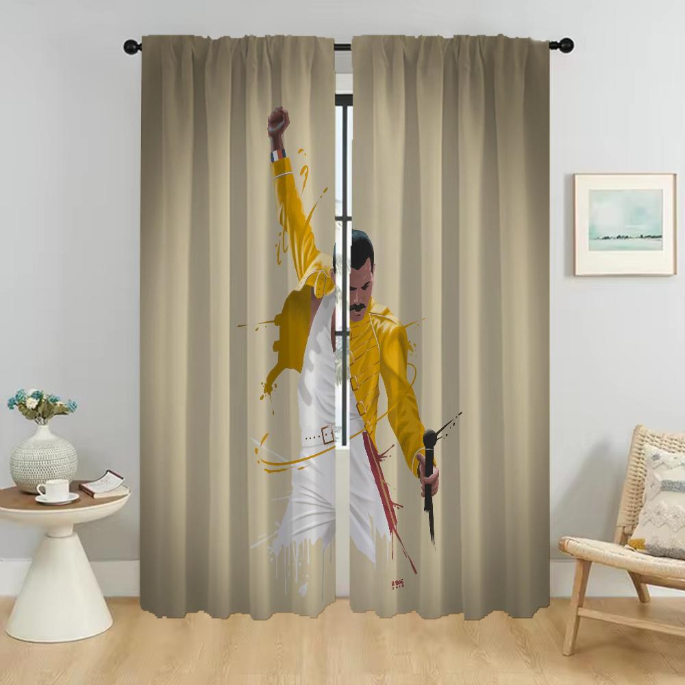 

Кухонные шторы для гостиной Rock-Queenes Shades Halloween Decoration Window Curtain Partition Home Interior Curtains Camera W50xH70cmx2pcs-CL