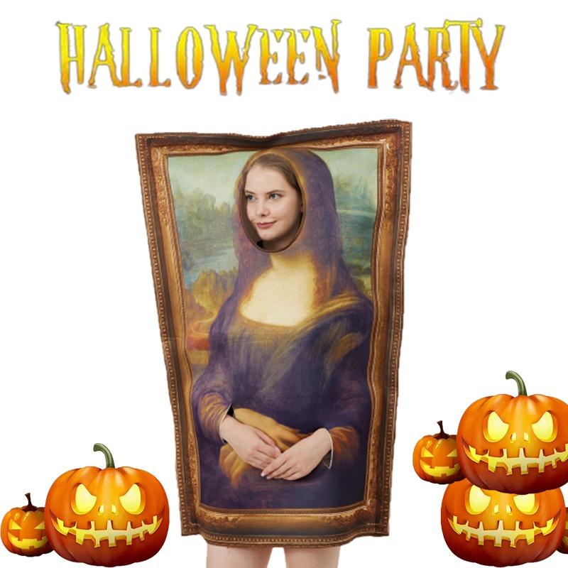 Halloween Mona Lisa Cosplay Costume For Adults And Teens High-quality Polyester Material