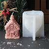 Silicone Moulds House Shape Candle Molds Ornament Christmas House Castings Molds Plaster Molds Epoxy Resin Molds