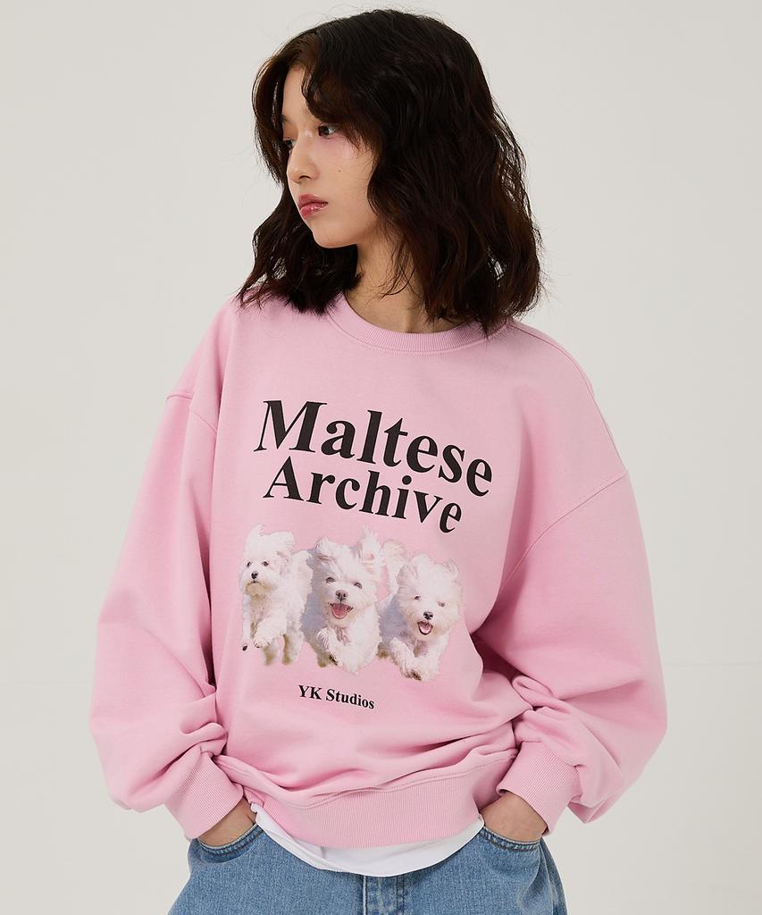 WAIKEI Maltese Archive Sweatshirt Light Pink