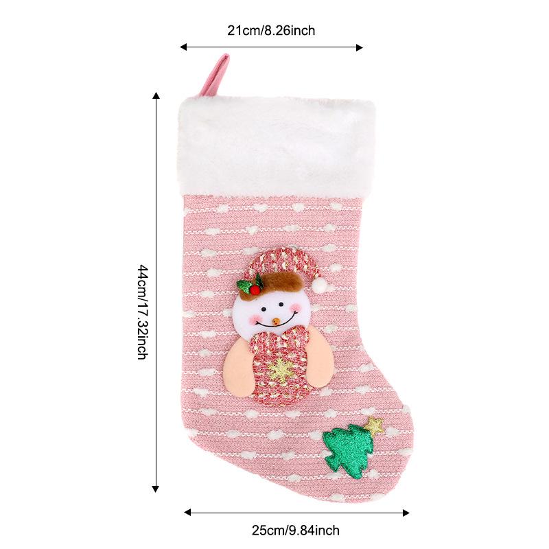 Children's Christmas Stocking Gift Bag and Tree Ornament Decoration