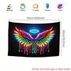 Flat-printed Neon Wing Haloartisticbackgroundcurtain Highly Suitable for Various Festivaldecorations Such As Parties Gardens Etc