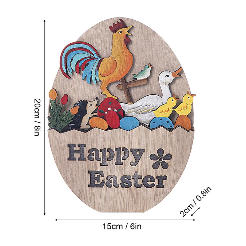Ostern Holz Tischdekorationen 3D Holzschnitzereien Leuchten Osterdekorationen Niedliche Exquisite Tischdekorationen Festlich Zuhause