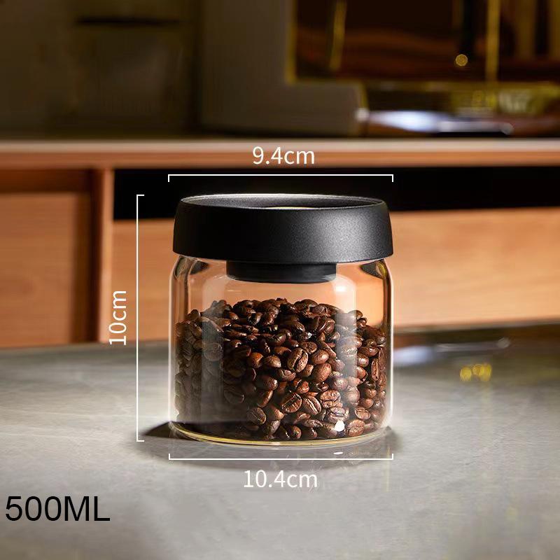 Vacuum Coffee Can Manual Moisture-proof Sealed Coffee Bean Storage Container Coffee Tea Beans Spice Food Storage Glass Sealed
