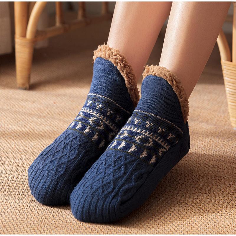 Autumn and Winter Home Warm Women Floor Socks Sleep Carpet Non-slip Snow Socks