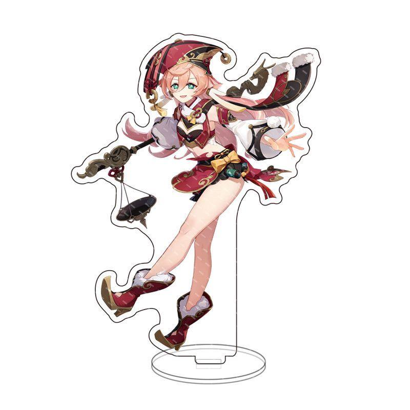 Genshin Impact Barbatos Keqing Barbara Hutao Acrylic Figure Stand Ideal For Decor