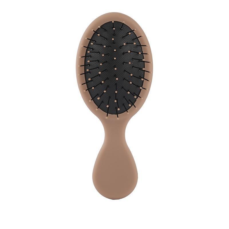 Mini Detangling Hair Brush With Soft Matte Rubber Handle Gentle Scalp Bristles For Curly Hair Massage Daily Travel Use Multi