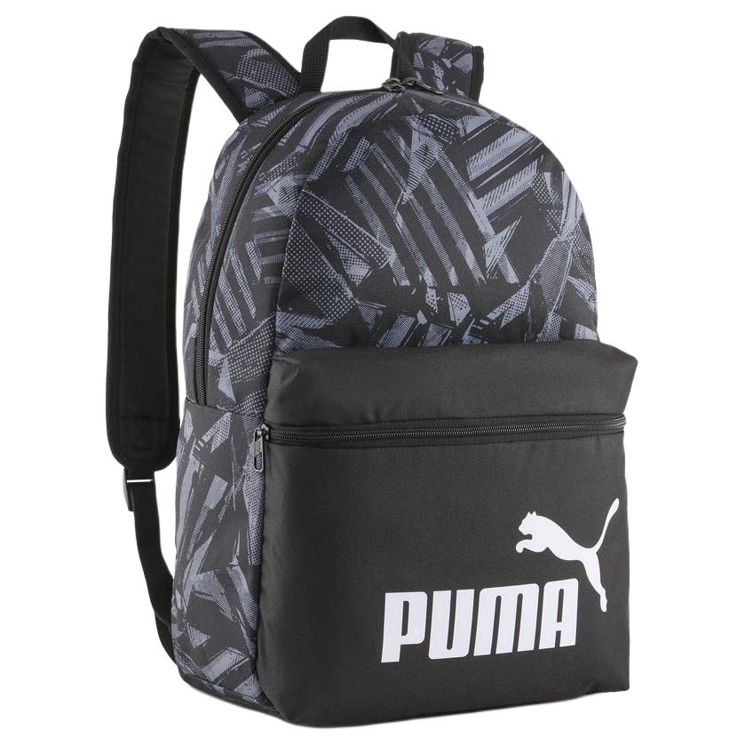 Puma Phase 22L Sports Versatile Zipper Backpack Unisex Backpack Black 09116905 Black