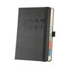 Monthly Index Planner 2027 A5 Daily Planner, Vertical Grain Hardcover 320 Page Goal Setting Agenda Schedule Notebook, English Calendar Organizer
