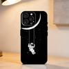 A-Astronaut in Space   Phone Case For iPhone 17,16,15,14,13,12,11 Plus,Pro Max,XS,Soft Silicone Black Cover