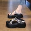 Cool slippers women's summer wear new with skirt platform beach sandals fashion flip-flops