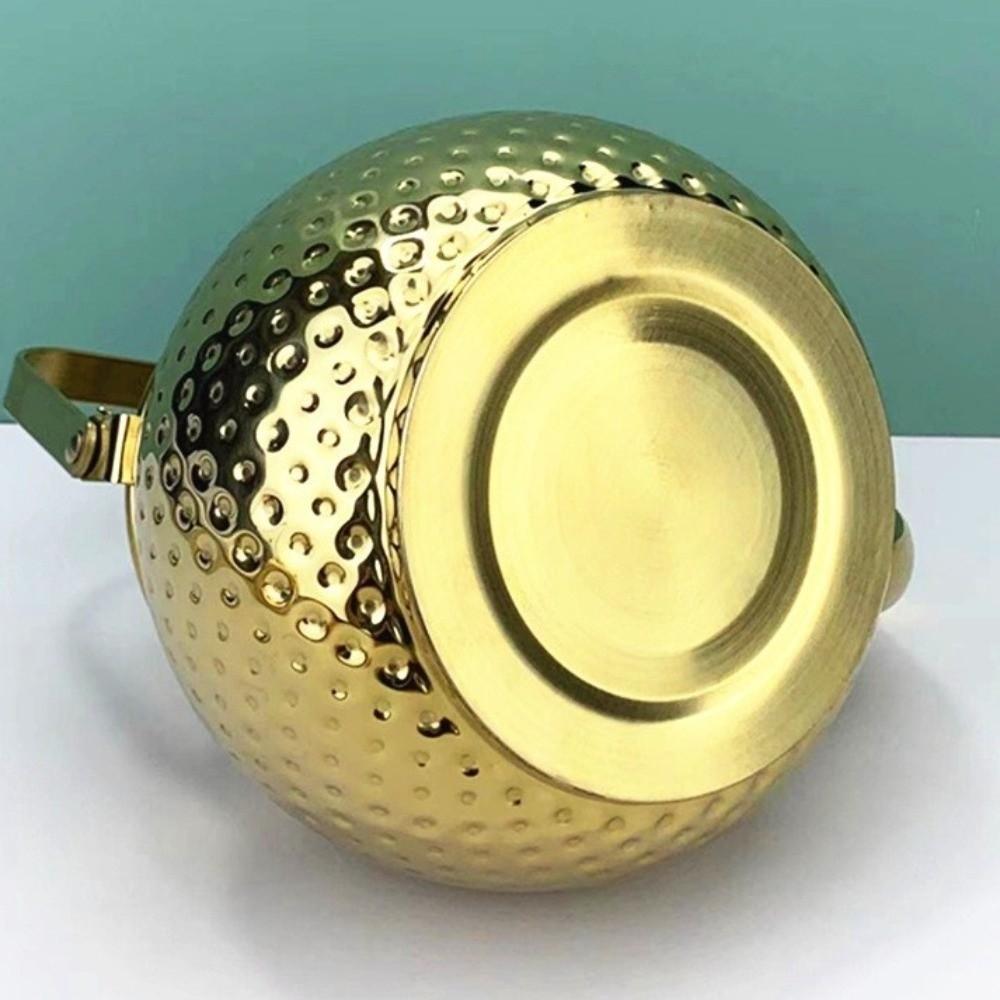 Thickened Hammered Tea Kettle with Strainer Coffee Pot Portable Loose Leaf Teapot  Office