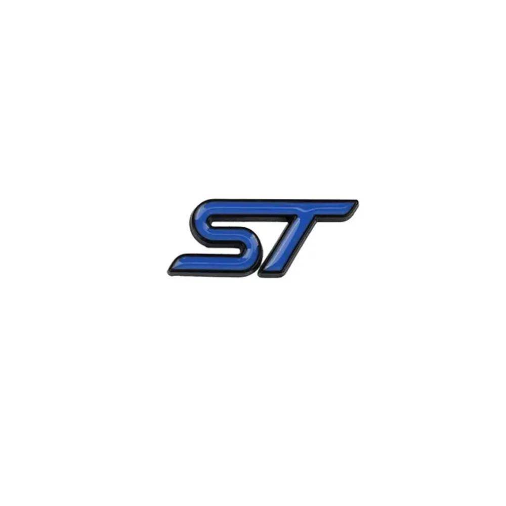

3d Metal Letter ST Badge Car Steering Wheel Sticker Decals For STLINE Fiesta Ecosport Mondeo Fusion Focus Kuga Accessories S