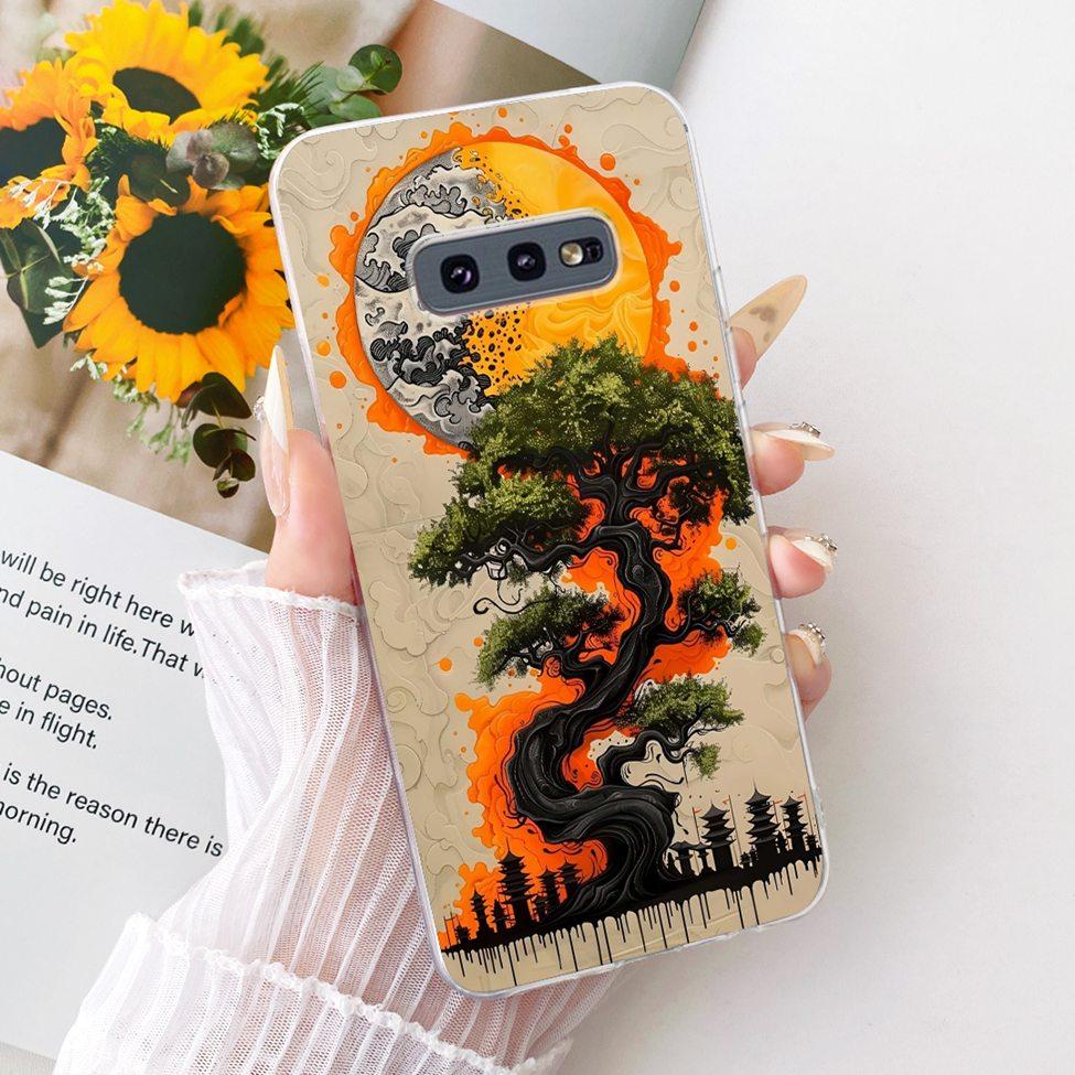 5.8'' Cover For Samsung S10e Case SM-G970F Clear Cute Kawaii Fashion Butterfly Funny Painted Casing For Samsung Galaxy S10e