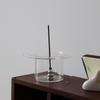 WULIHOME Glass Stainless Steel Yoga Atmosphere Desktop Ornaments Incense Holders Tea House Ambient Decorative Items