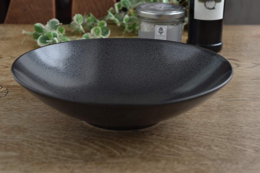 Set of 4 Lindstymest PIANO Piano Black Soup Pasta Plates Safety Tableware Black Black Tableware Porcelain Pasta Plate Salad Plate Curry Plate &