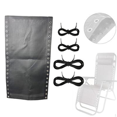 Chair Replacement Fabric Folding Lounge Repair Cloth Breathable with 4Pcs Cords