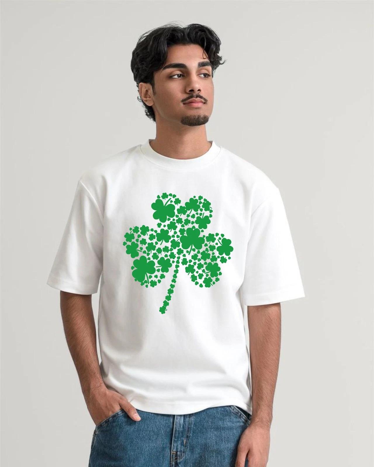 St Patrick’s Day Irish Shamrock Clover T-Shirt, Mens Irish Parade Party Gift Tee XL