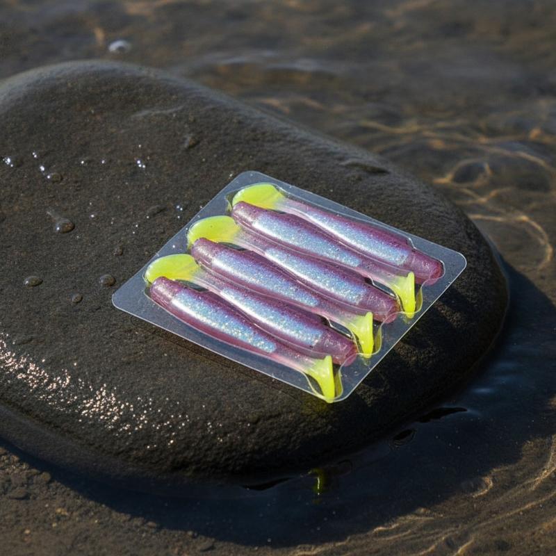 6Pcs Soft Paddle Tail Swimbait Uv Glow Fishing Lures 8Cm Tpr Soft Bait 80Mm 4.8G Artificial Silicone Bait Wobblers Soft Lures