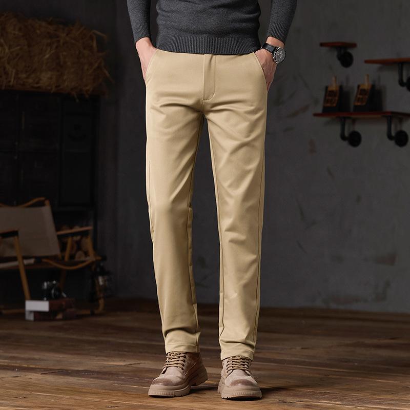 2024 New Autumn And Winter Men'S Casual Pants Straight Leg Slim Fit Workwear Pants Business Trend High-End Pants