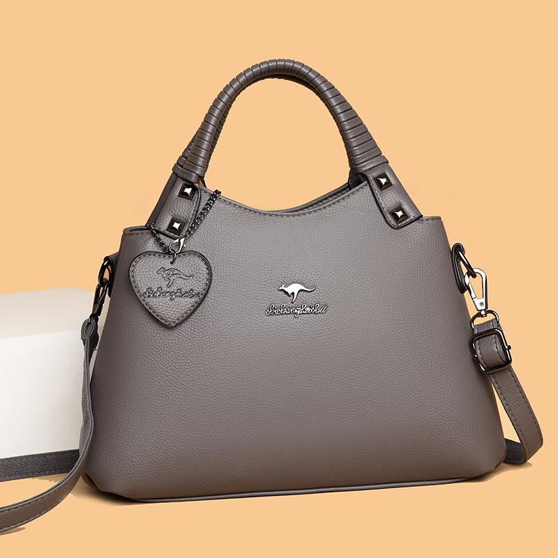 

New Versatile Bag Women s Messenger Bag Ladies Handbag Fashion Shoulder Bag Advanced Commuter Bag сірий колір