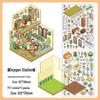 Infeel.Me My Little House 3D Scenery Stickers - Miniature Two-Layer Quiet Book Series