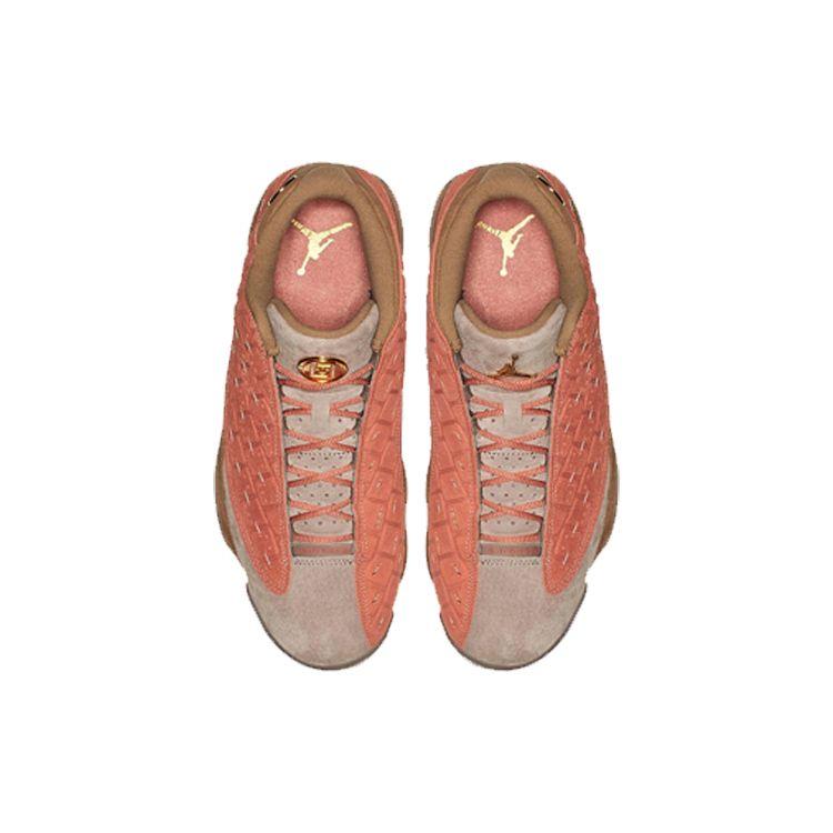 CLOT x Air Jordan 13 Retro Low NRG Terracotta Unisex Sneakers Orange Sepia-Stone Canteen AT3102-200