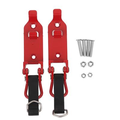 2 Peças Suporte de Pá para Rack de Teto Metal Pesado Borracha Braçadeira Kit de Montagem para Carro Caminhão Garagem Vermelho