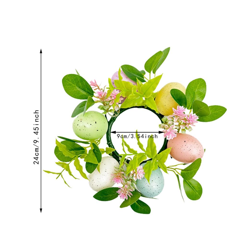 Osterkranz Haustür Künstlich Party mit bunten Eiern Außen Hängende Girlande für Tisch Veranda Zuhause Bauernhaus Fenster