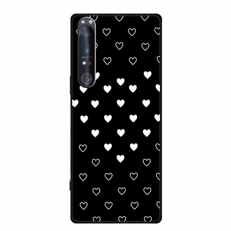 Simple Color Painted TPU Soft Shell Phone Case with Hollow Design for Sony 1 IV