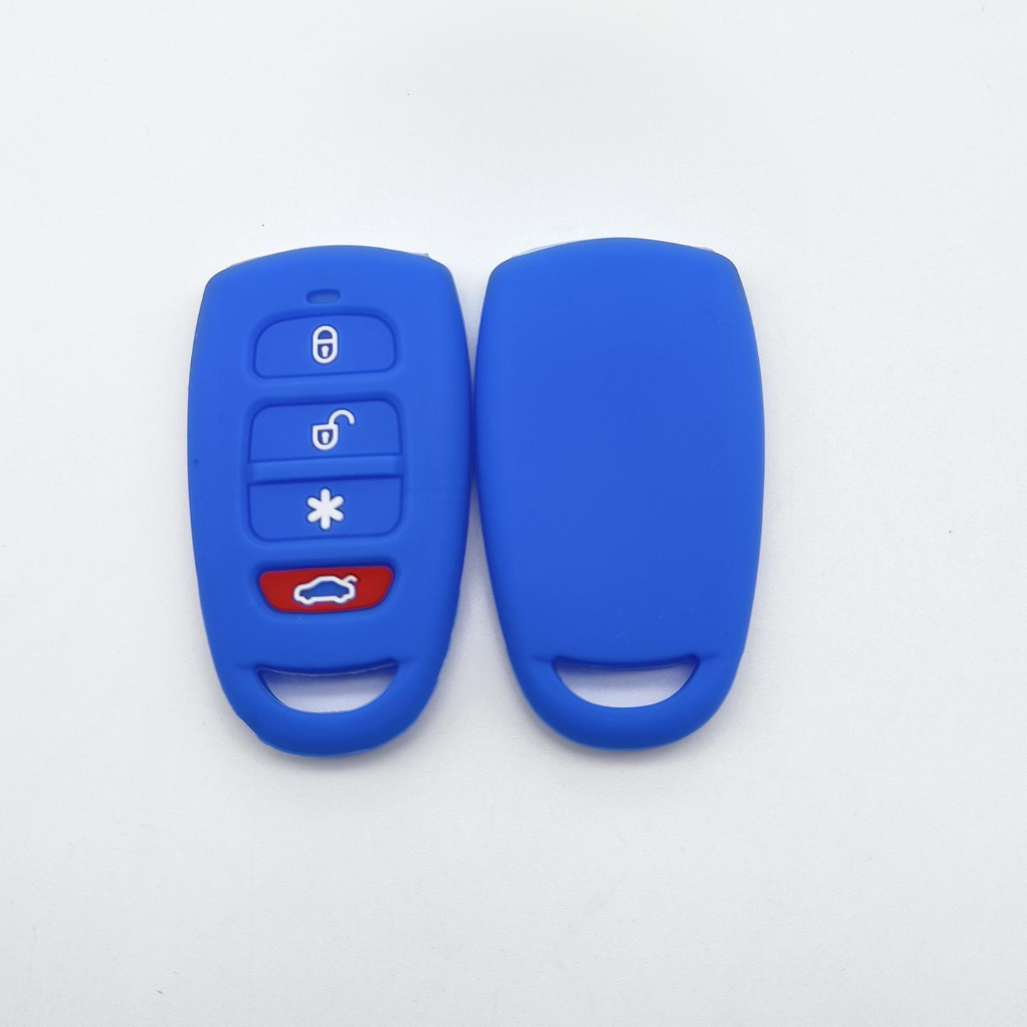 

Soft Silicone Cover for Modern Key Fob: 3+1 Button Protection for Curtains, Doors, Roller Shutters, and Electric Garage Doors синий