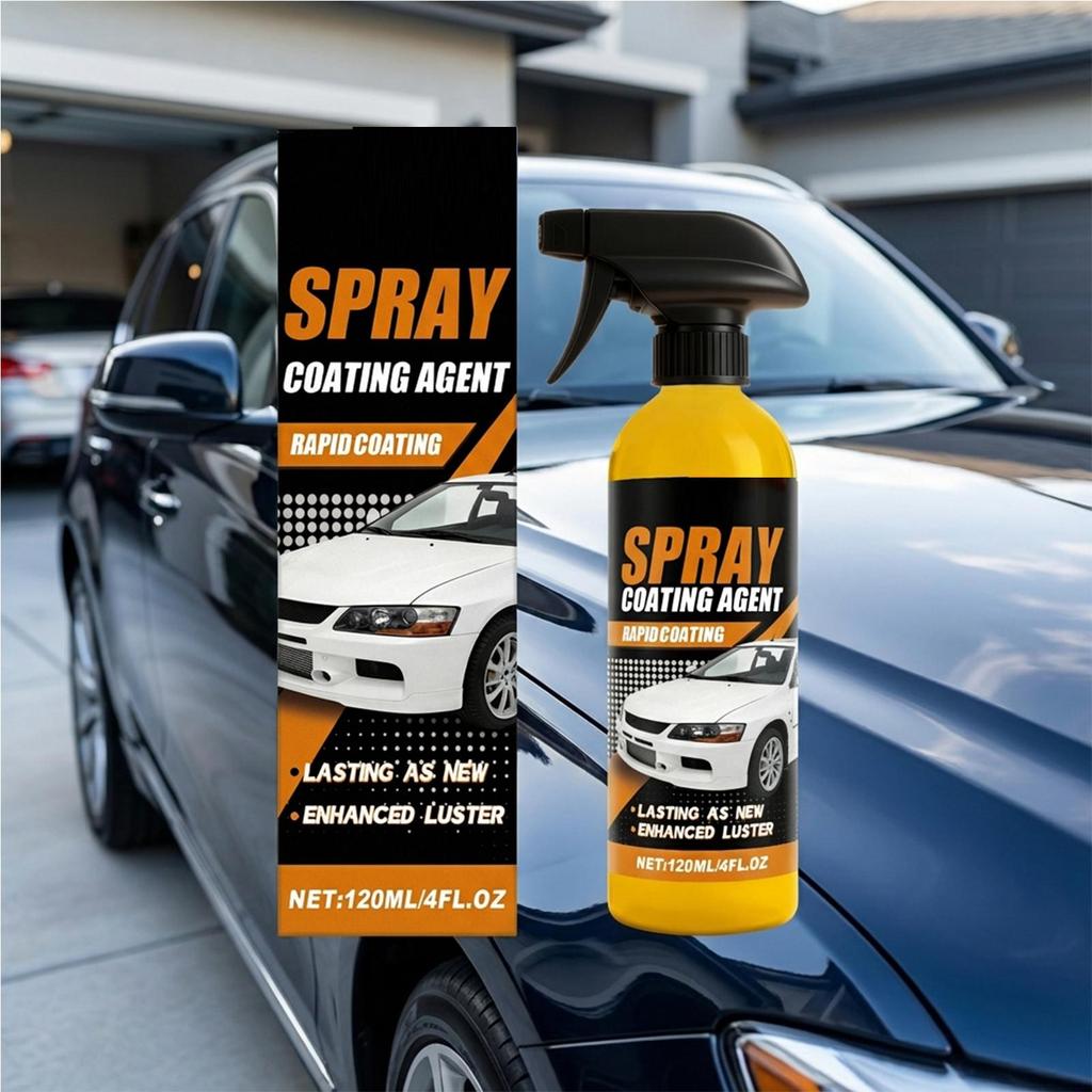 Car Coating Renewal Agent 120ml Weather Resistant Automotive Repair Agent Glass Cleaner Spray for Vehicles Trailer RV Automotive
