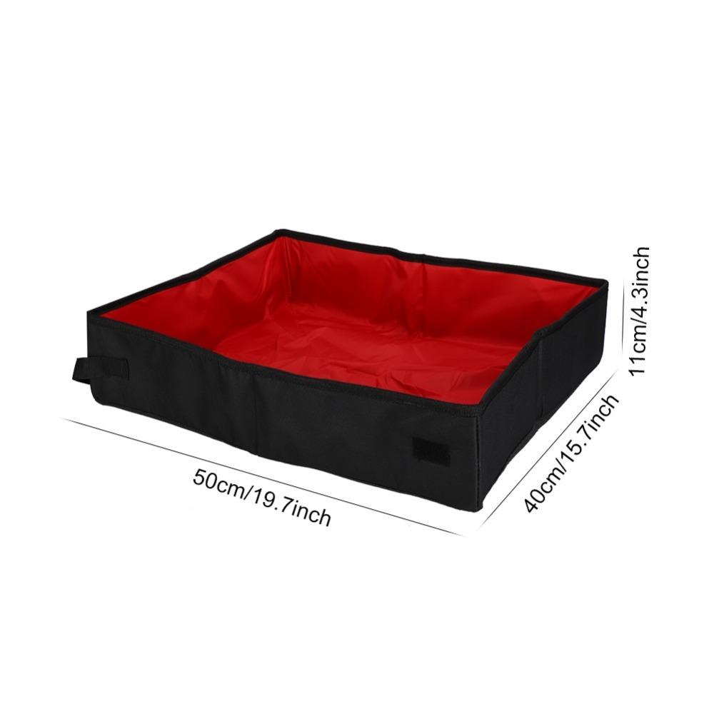Easy To Clean Cat Litter Tray Semi Closed Cat Toilet Folding Cat Litter Box Outdoor Camping