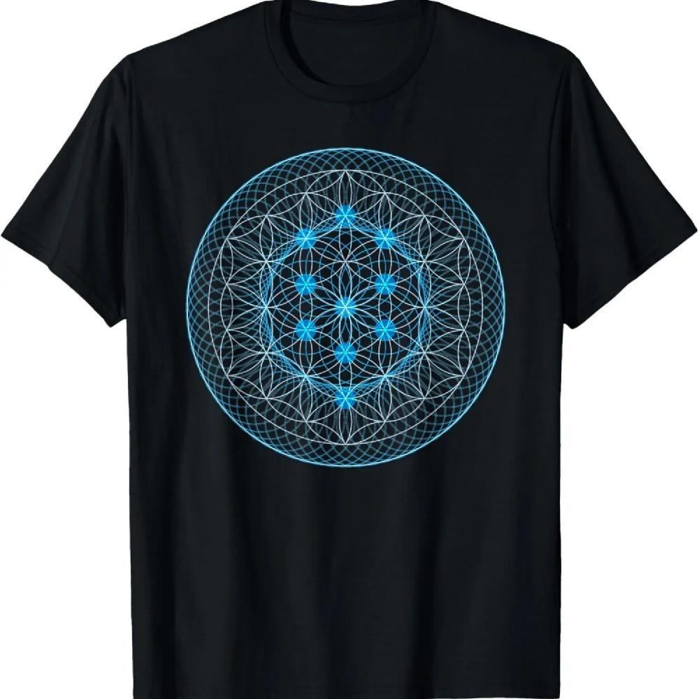 Holy Geometry Flower of Life with Kabbalah Tree T-Shirt