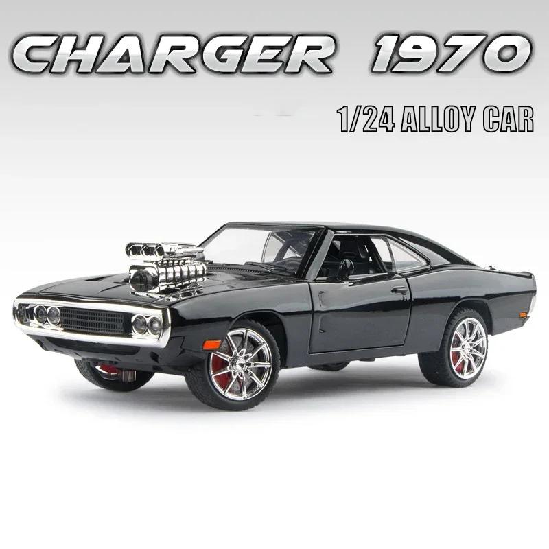 1:24 Challenger Srt Hellcat Polizeiauto Mammoth Charger 1970 Legierung Diecast Spielzeug Miniaturmodell Türen Öffnen Geräusch Licht Jungen Geschenk