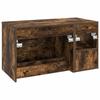 Bathroom Furniture Set 2 pcs Smoked Oak Wood Based Material