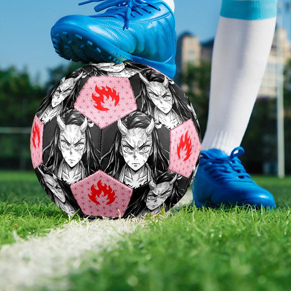 1pc Demon Slayer Kimetsu No Yaiba Soccer Ball Size 5 Indoor Soccer Ball Fashion Colorful Backyard Game - Great For Sports Fans Gift HE21