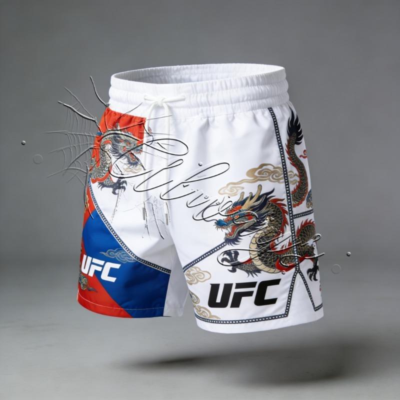 2026 Nuovo Evento UFC Moda Design con Motivo Drago Pantaloncini da Pugilato Uomo Combattimento Wrestling Fitness Asciugatura Rapida Traspiranti Pantaloncini