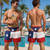 Fun Mens Brazil Venezuela Beach Shorts  Lightweight Swim Trunks Summer Holiday Resort Surfing Pool Vacation Sportswear