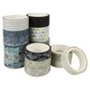 Masking Washi Paper for and Ornamentation Set Tape, Tape, Notebooks, Letters, Decoration, Wrapping, - 12-Roll (Geometric Patterns)