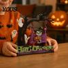 Tiered Tray Seasonal Decor Funny Halloween Desktop Swing Decor, Spooky Home for Living Room Holiday Party Table Centerpieces Tabletop, Gothic